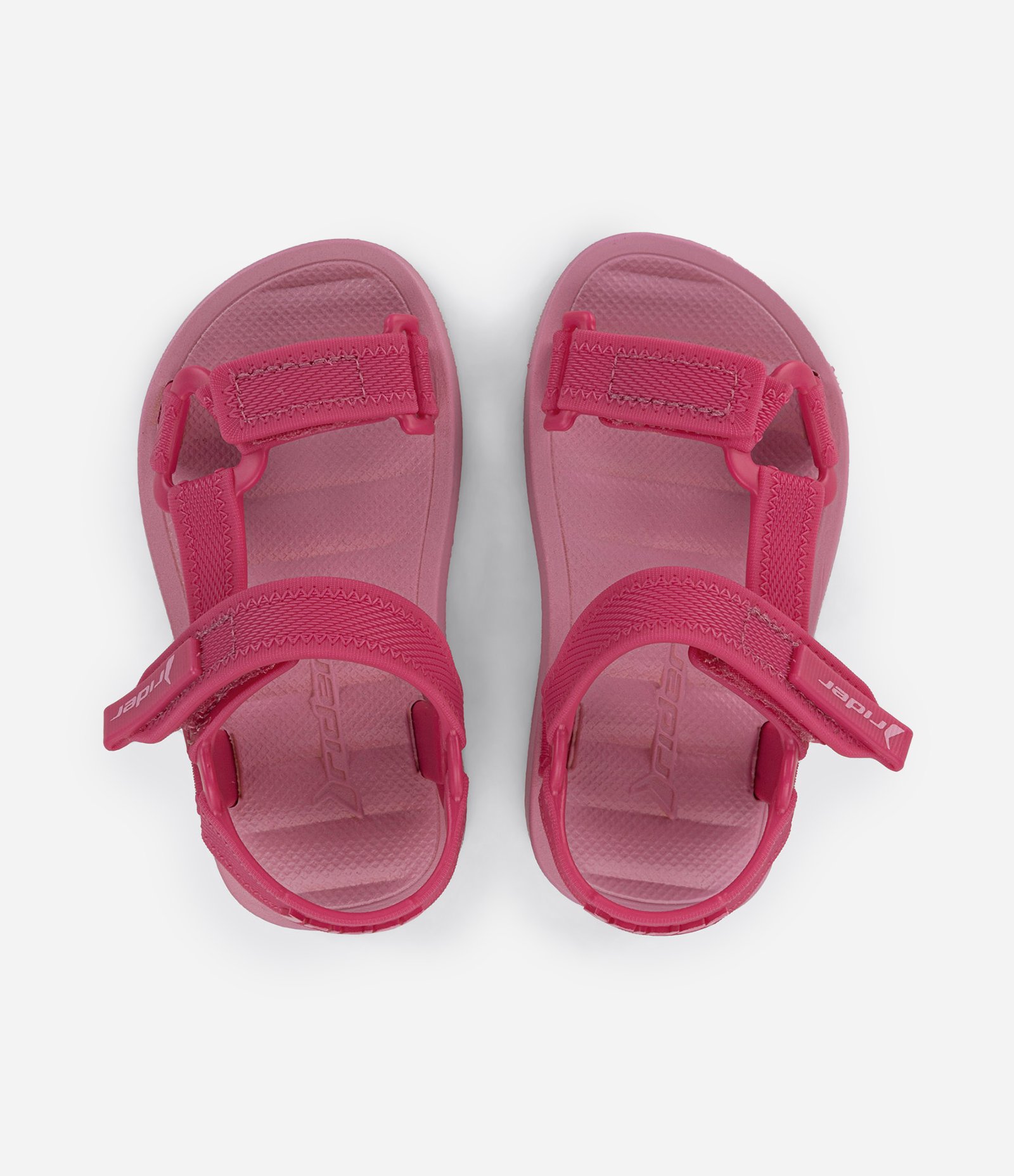 Sandália Infantil com Tiras Largas e Velcro - Tam 19 ao 25 Rosa 2