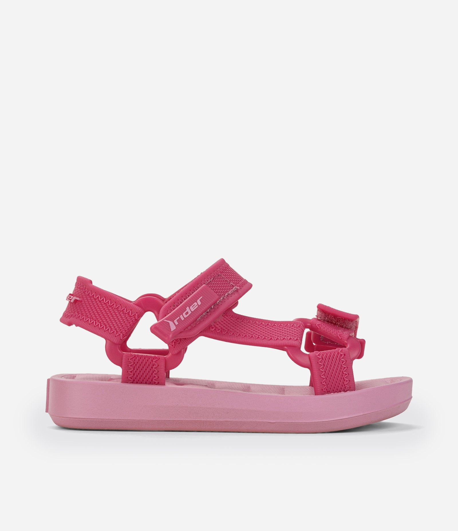 Sandália Infantil com Tiras Largas e Velcro - Tam 19 ao 25 Rosa 3
