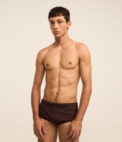 Sunga em Microfibra com Textura e Amarração Interna