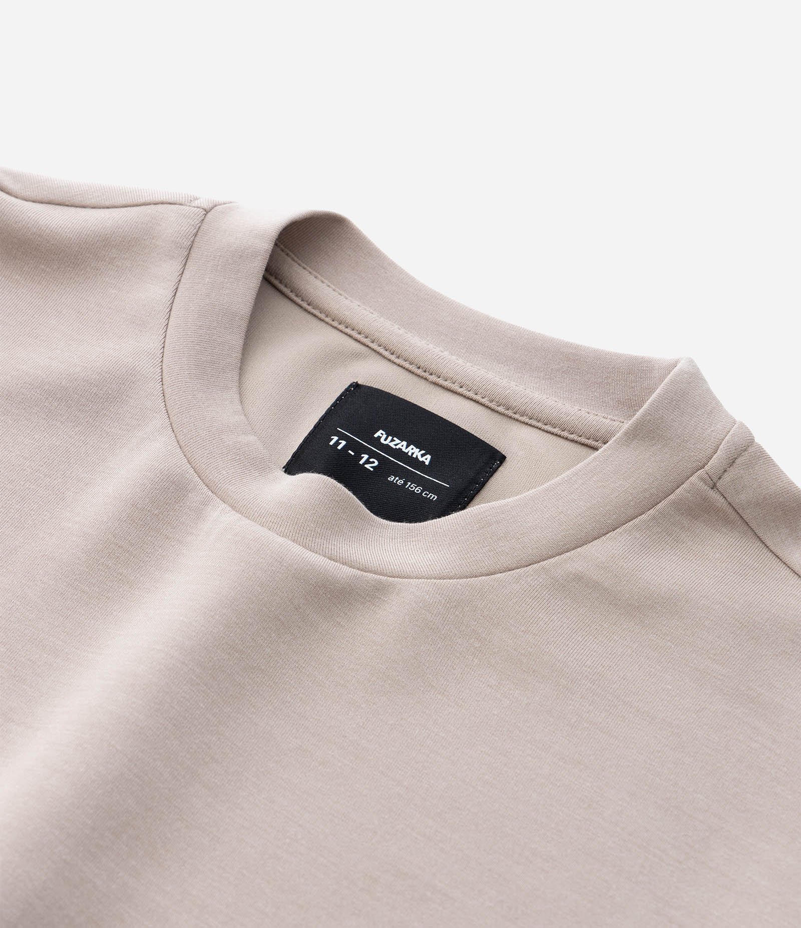 Casaco Infantil em Modal Bicolor - Tam 5 a 14 Anos Bege/Preto 4