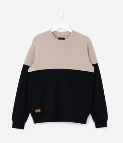 Casaco Infantil em Modal Bicolor - Tam 5 a 14 Anos