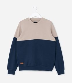 Casaco Infantil em Modal Bicolor - Tam 5 a 14 Anos