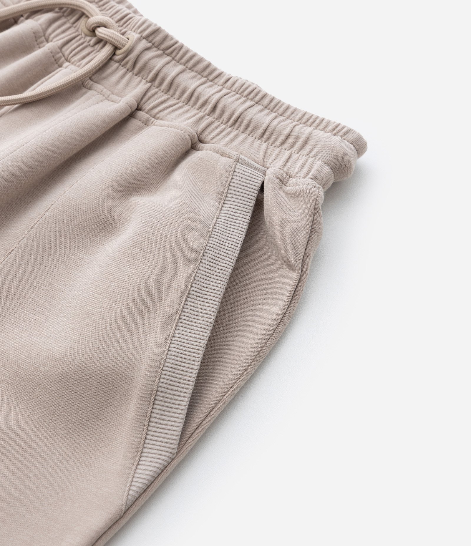 Calça Jogger Infantil em Modal com Recortes - Tam 5 a 14 Anos Bege 5