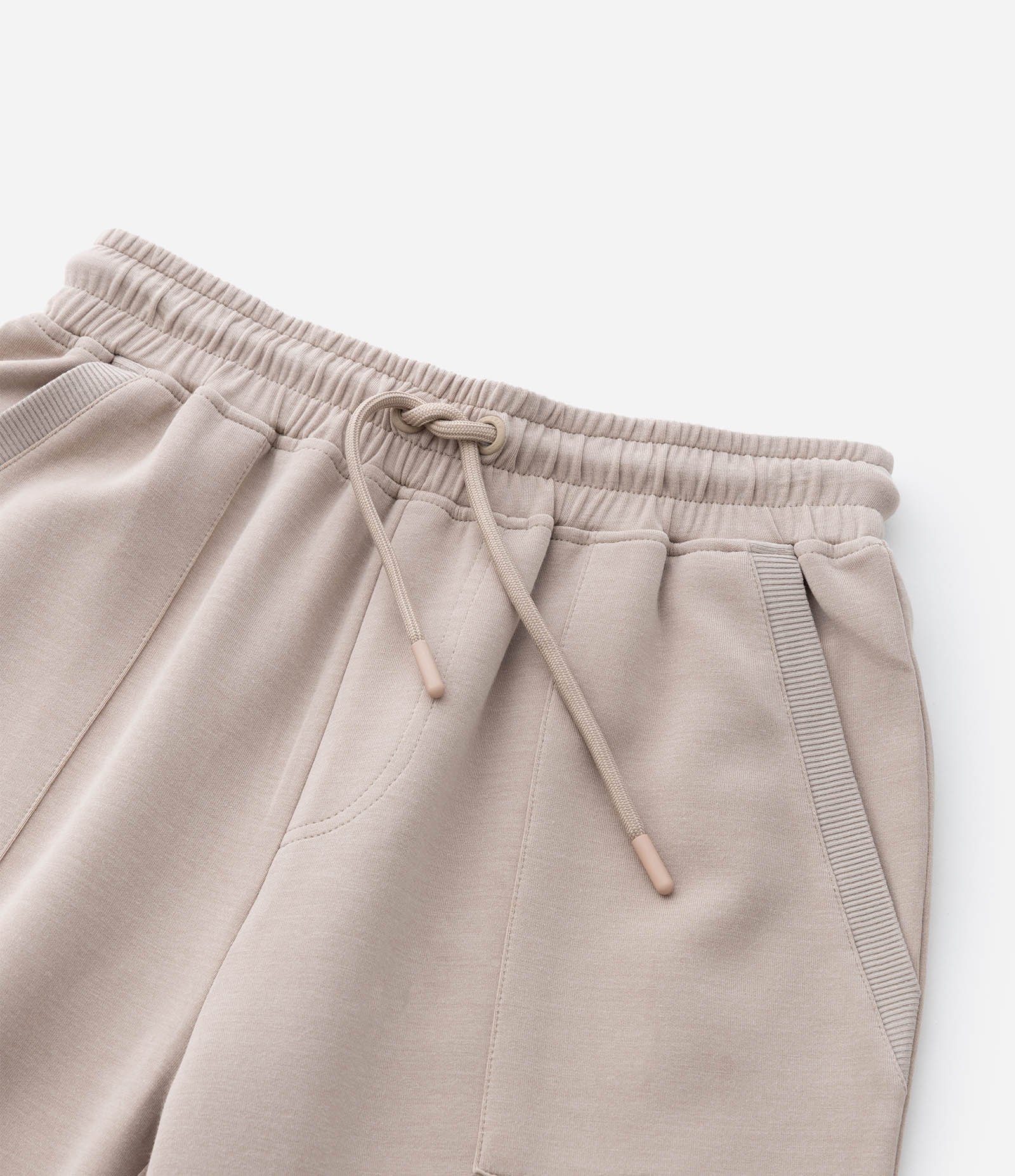 Calça Jogger Infantil em Modal com Recortes - Tam 5 a 14 Anos Bege 7