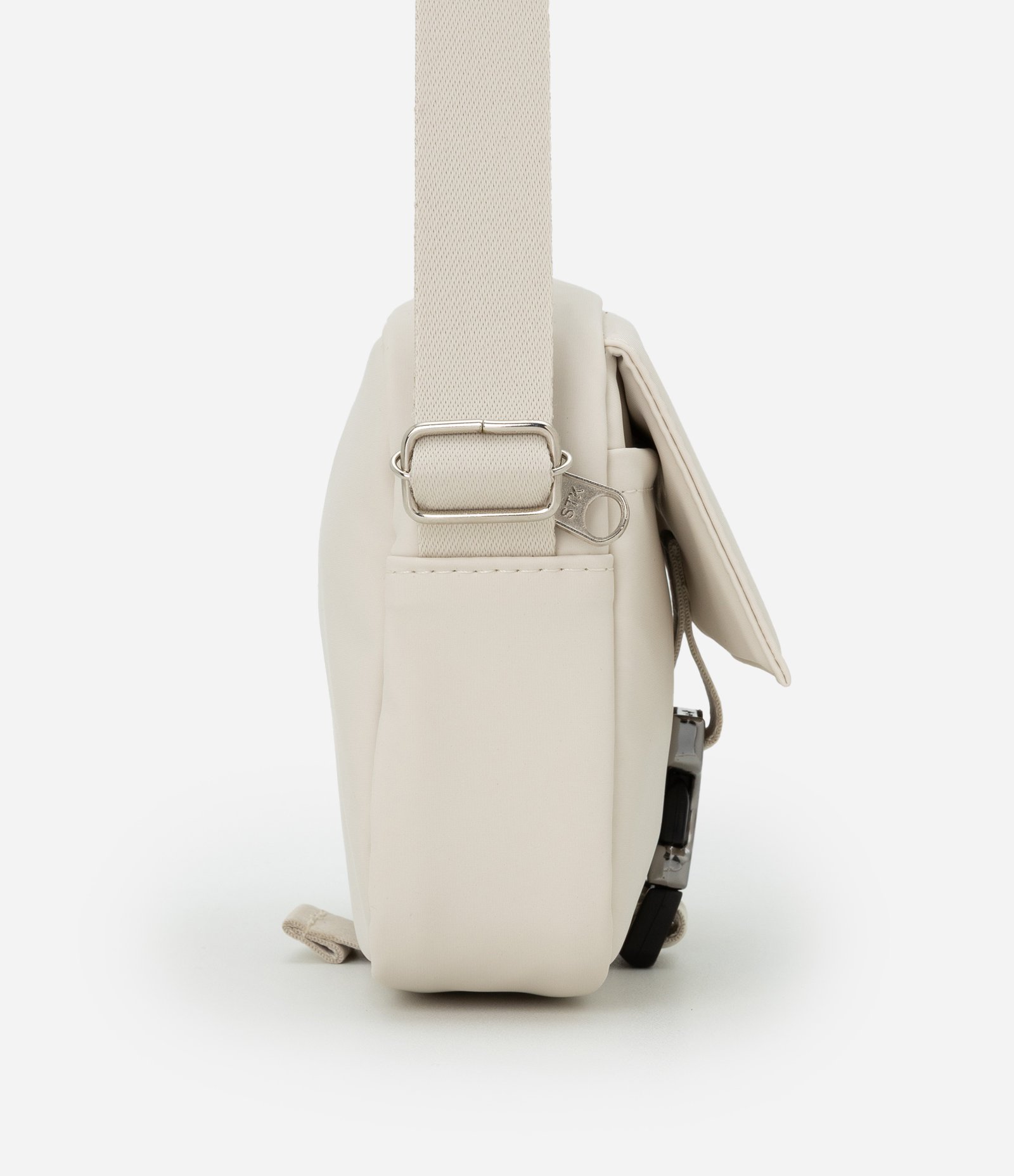 Bolsa Shoulder Bag Fivela Frontal Bege 2