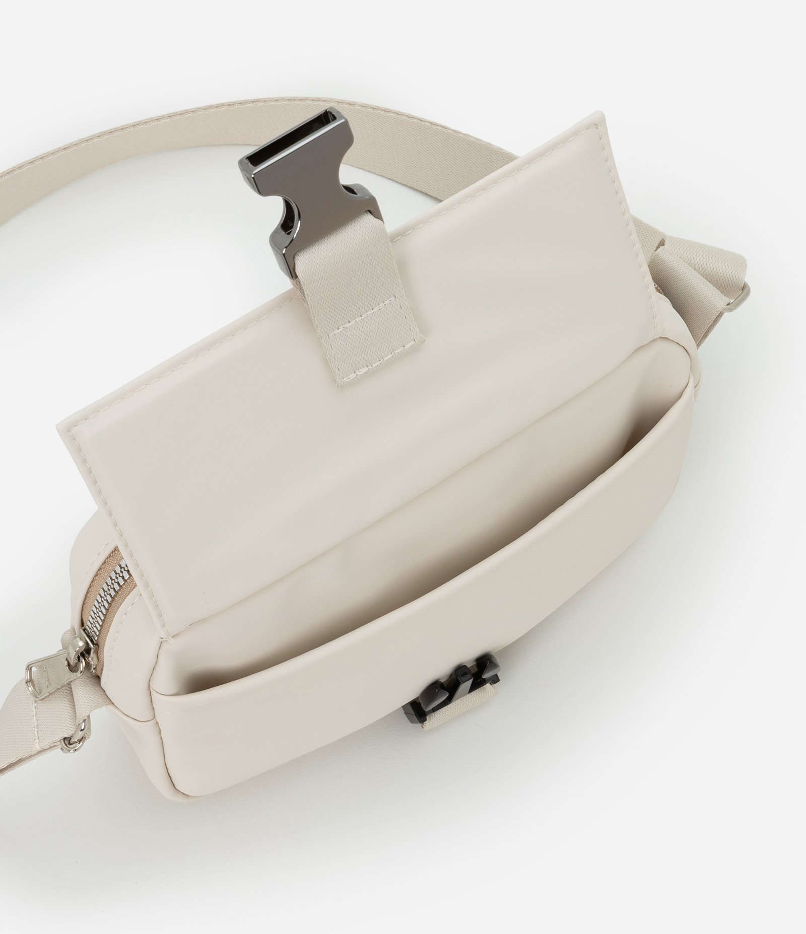Bolsa Shoulder Bag Fivela Frontal Bege 6