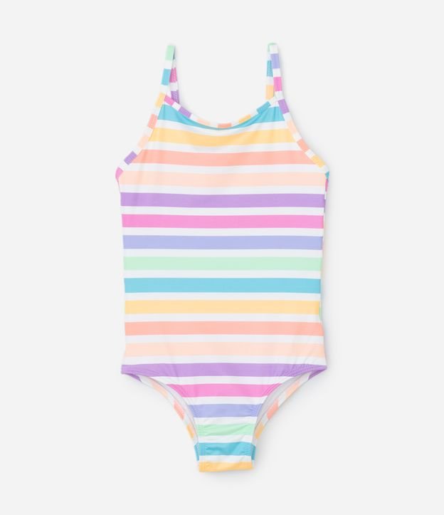 Maiô Infantil com Estampa Listrada - Tam 5 a 14 anos