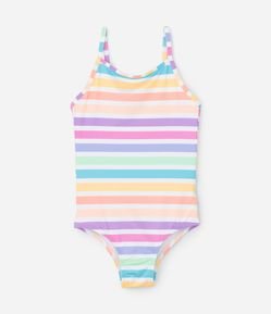 Maiô Infantil com Estampa Listrada - Tam 5 a 14 anos