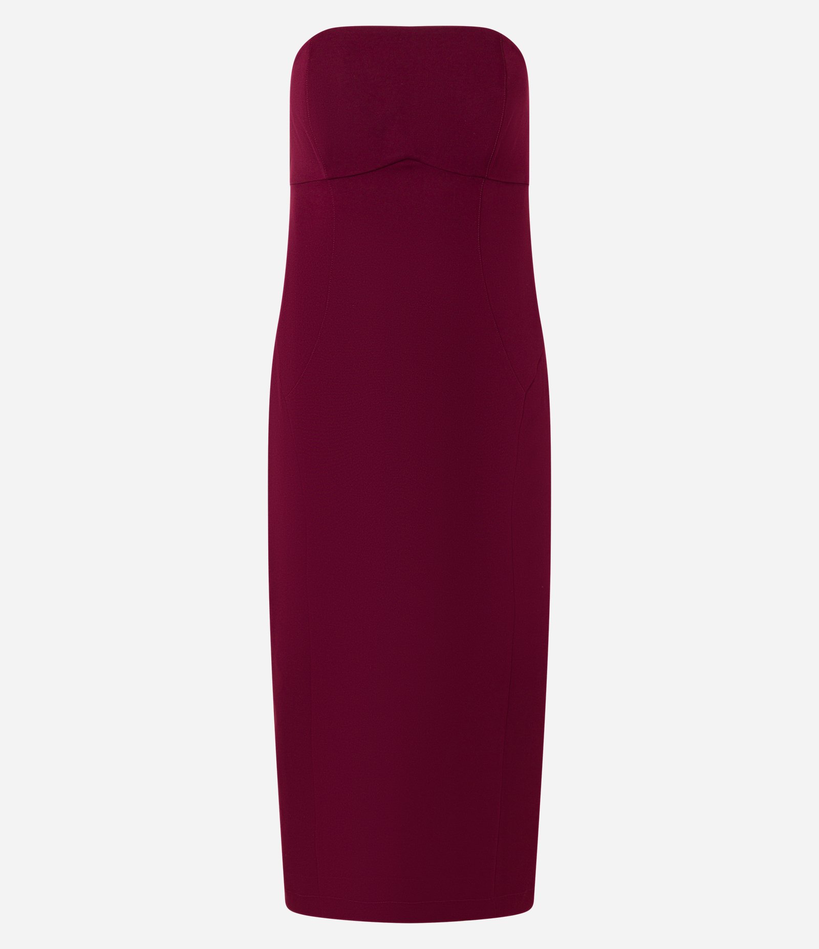 Vestido Midi Reto em Alfaiataria Tomara que Caia Vermelho 5