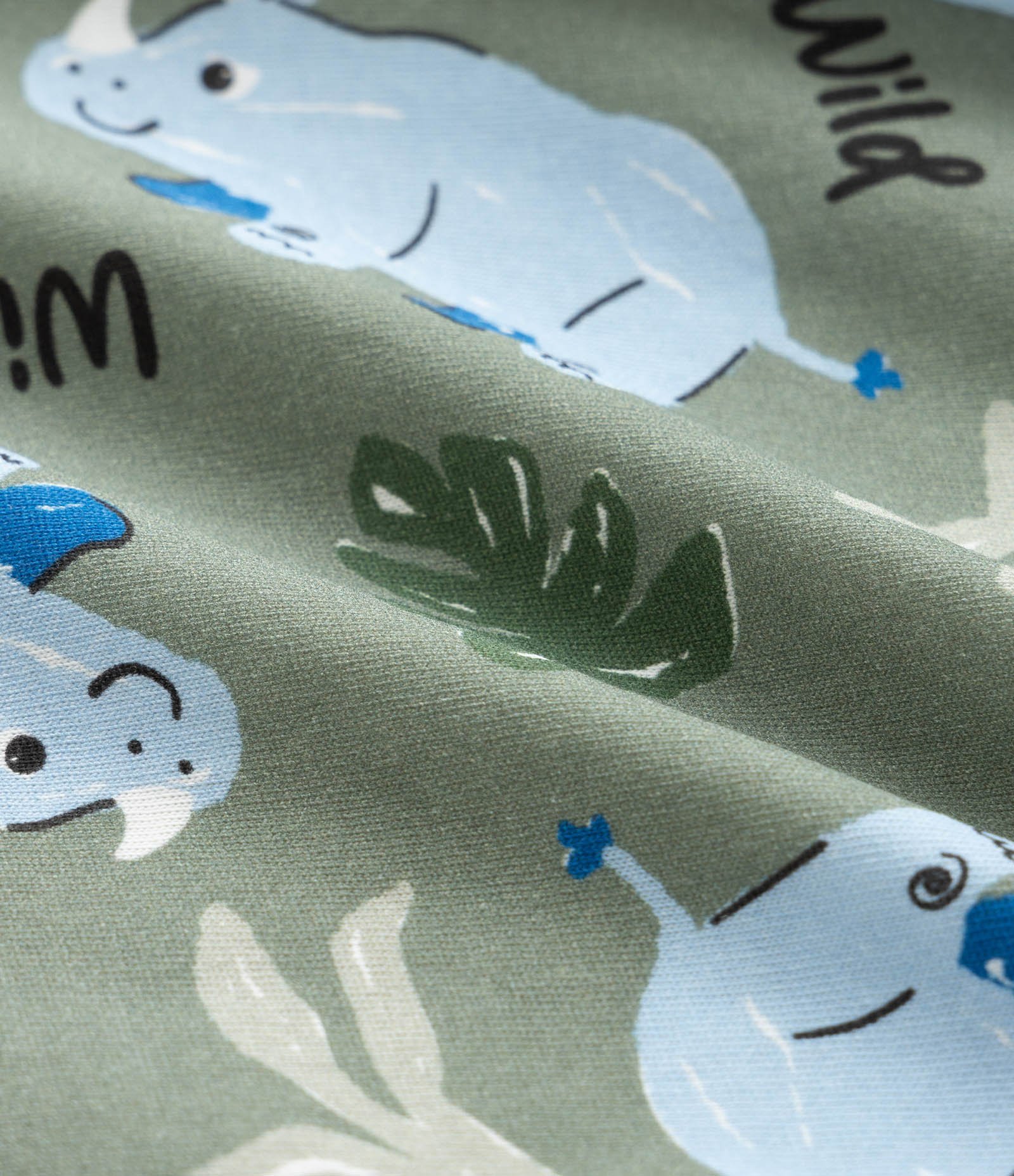 Pijama Infantil com Bolsinho e Estampa Rinoceronte - Tam 2 a 4 Anos Verde 8