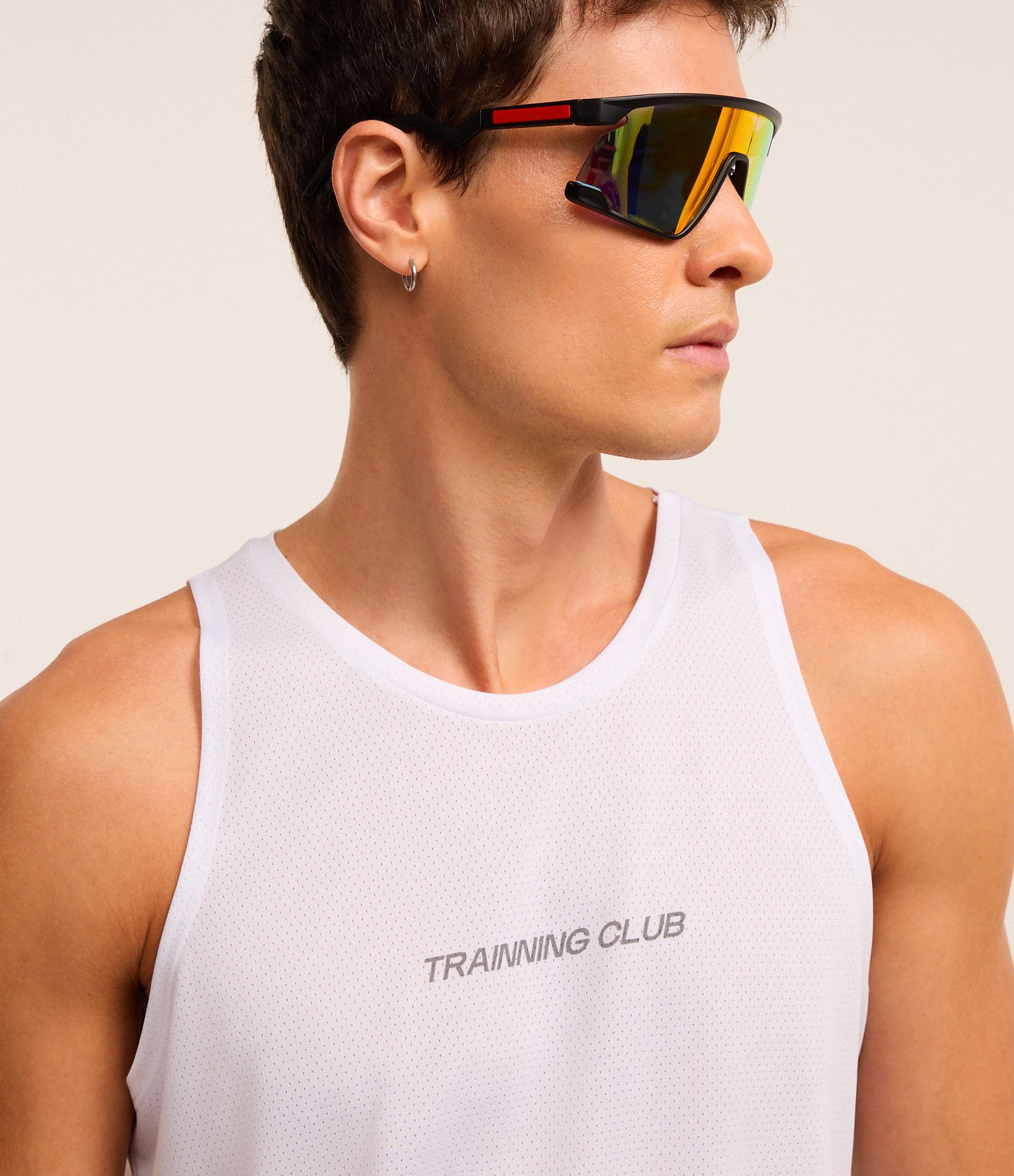 Regata Esportiva Corrida com Tecnologia Dry e Estampa Trainning Club Branco 5