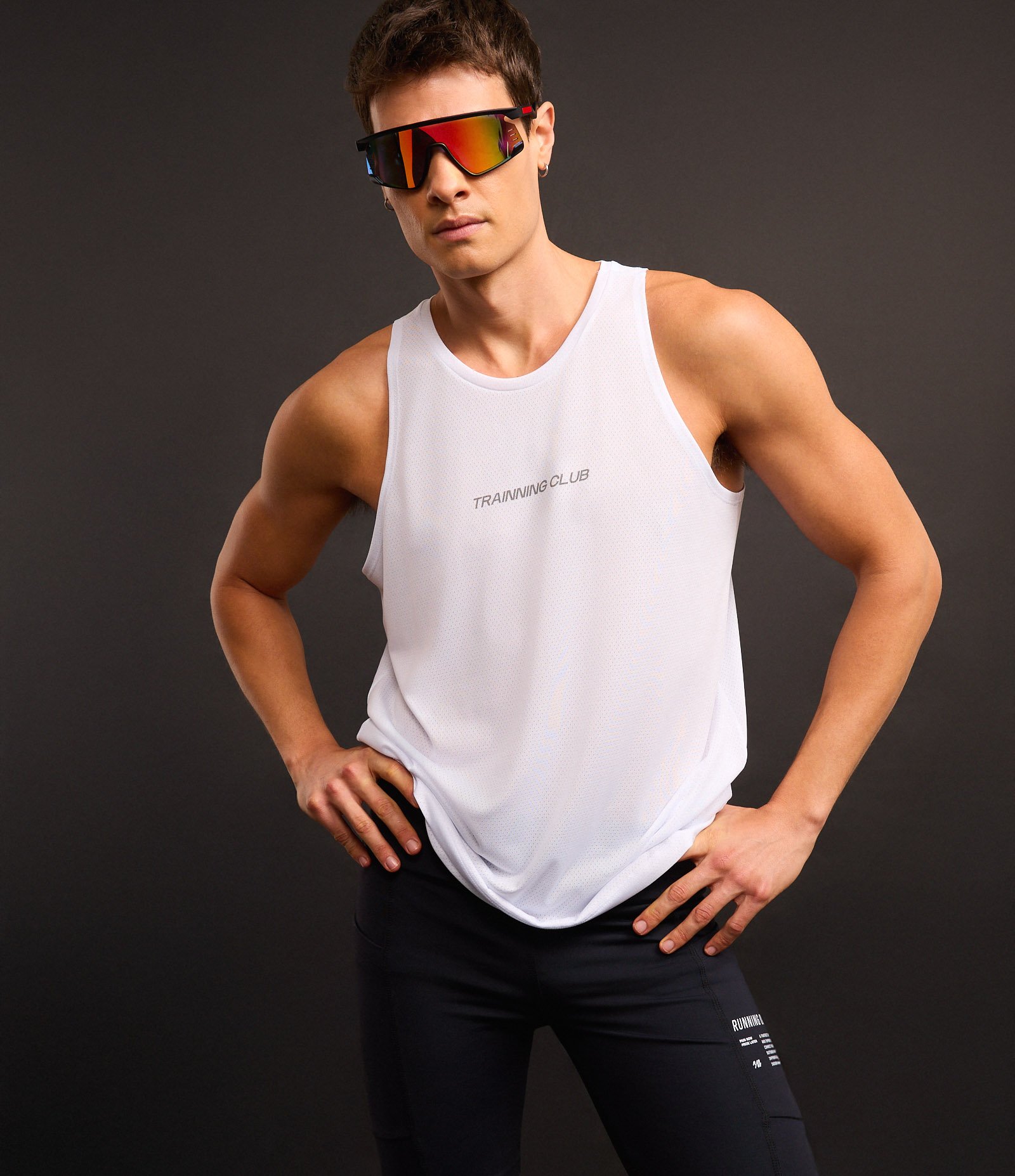 Regata Esportiva Corrida com Tecnologia Dry e Estampa Trainning Club Branco 6