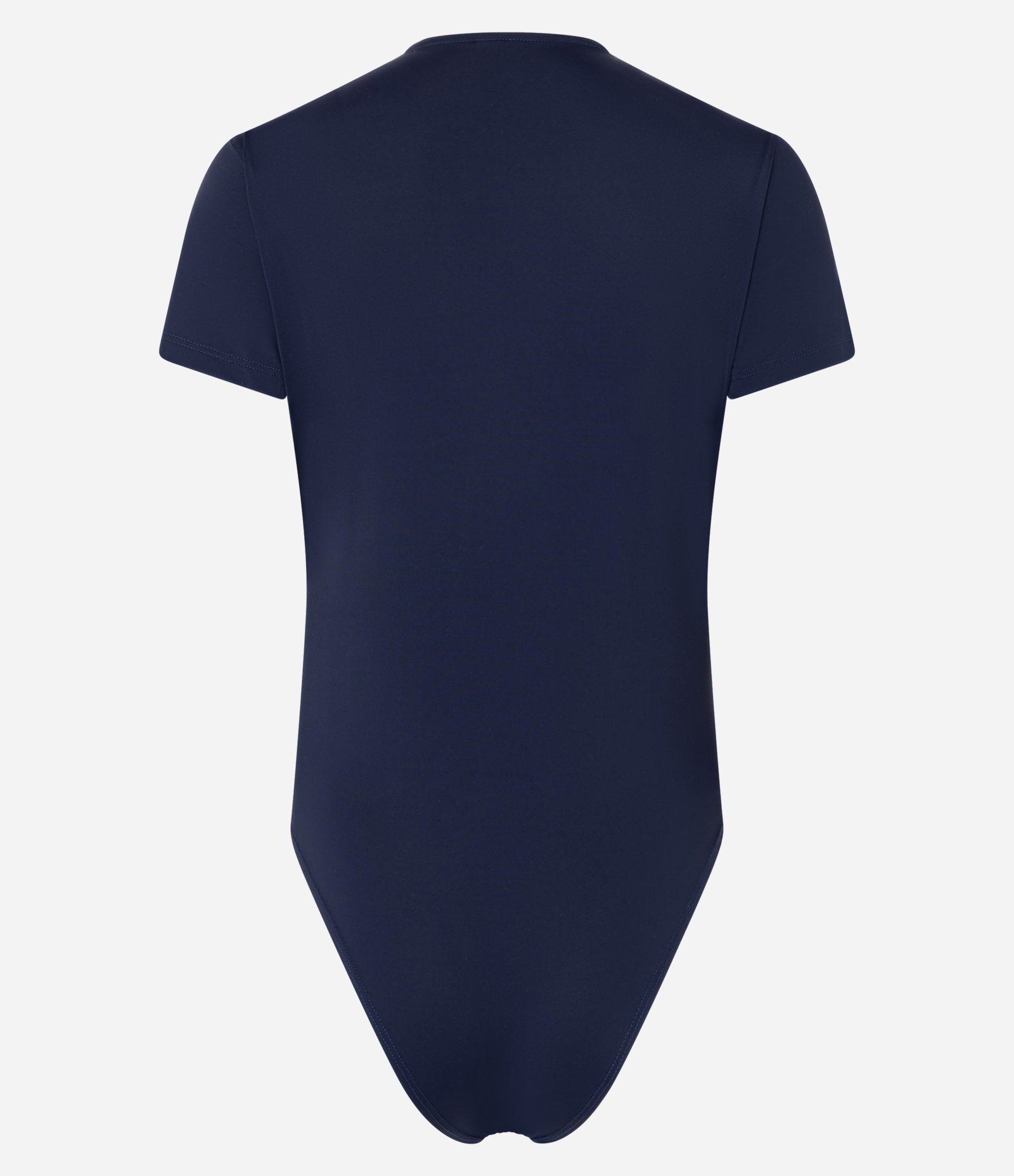 Body Básico em Poliamida com Mangas Curtas Azul Escuro 2