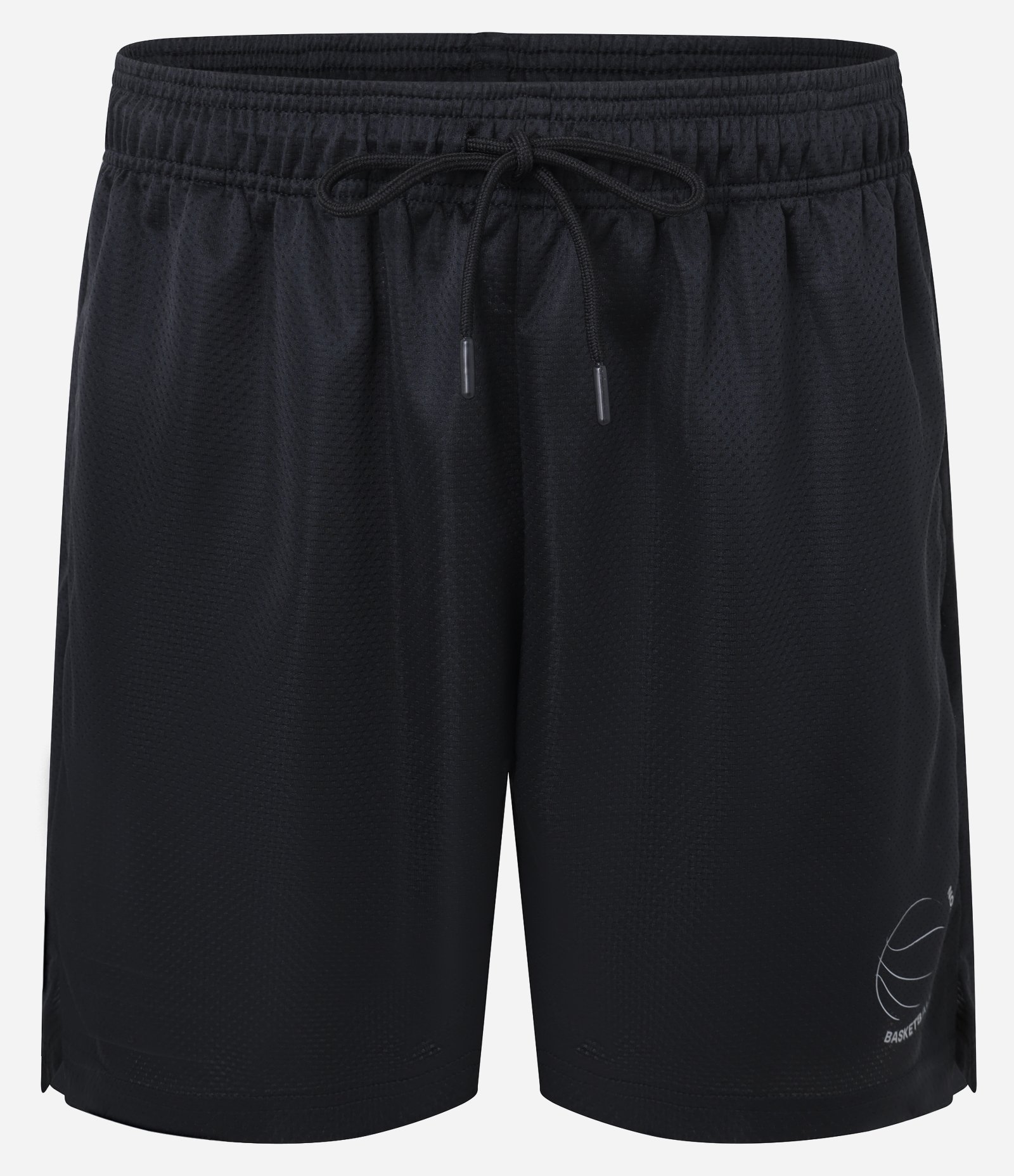 Bermuda Esportiva em Microfibra Texturizada com Estampa de Basquete Preto 6