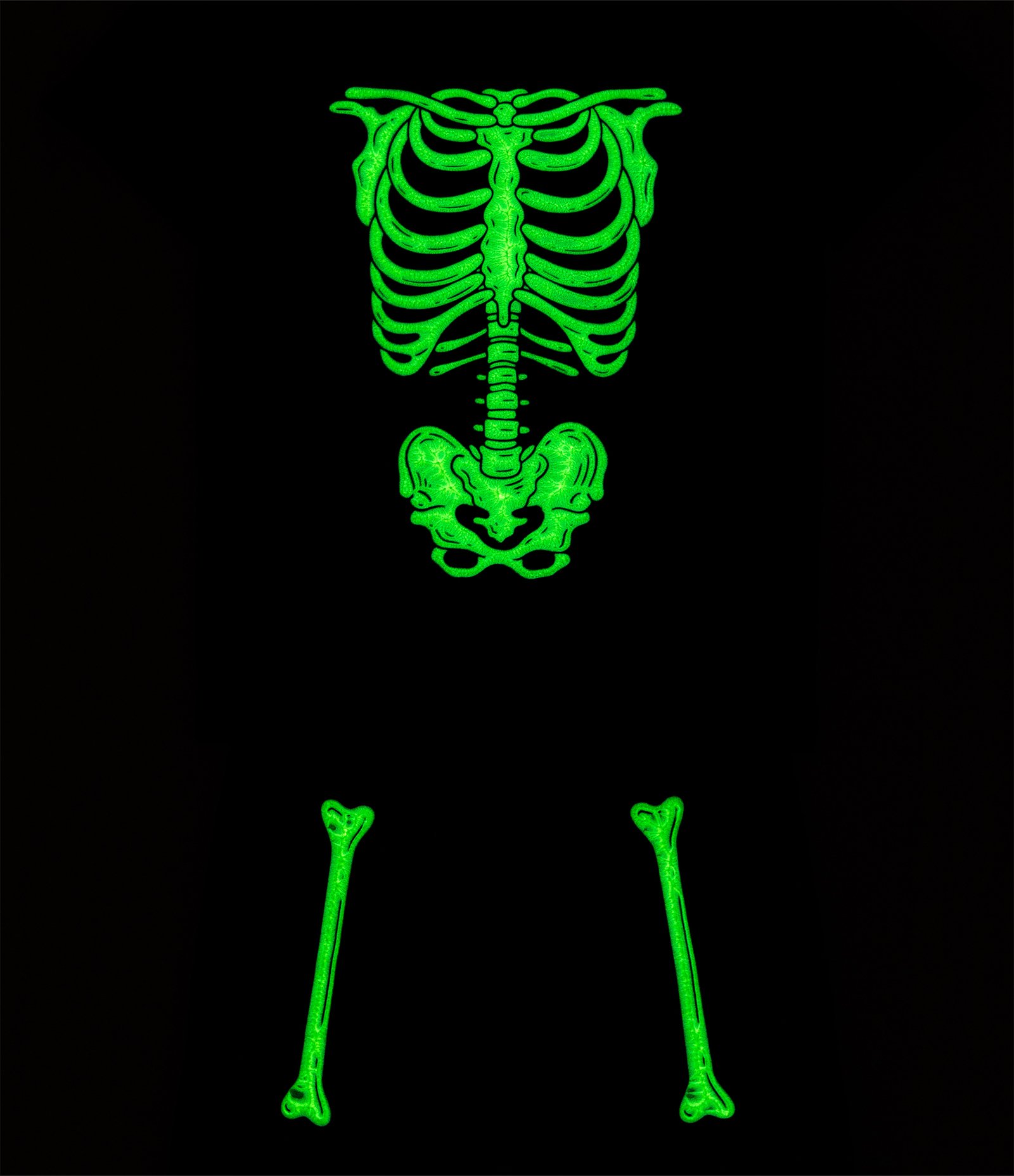 Pijama Infantil Estampa Esqueleto de Halloween - Tam 5 a 14 Anos Preto 10