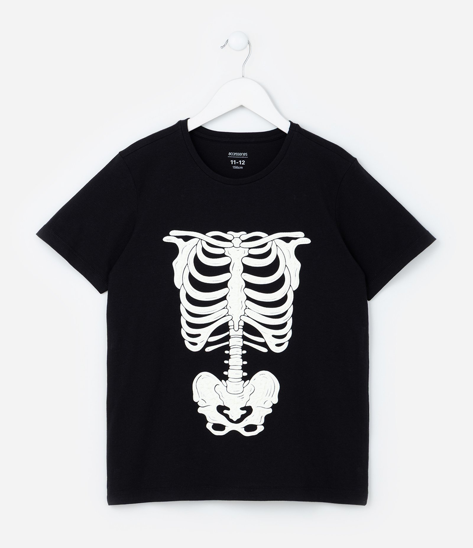 Pijama Infantil Estampa Esqueleto de Halloween - Tam 5 a 14 Anos Preto 2