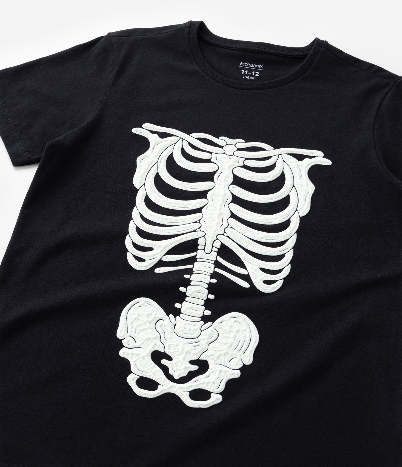 Pijama Infantil Estampa Esqueleto de Halloween - Tam 5 a 14 Anos Preto 7