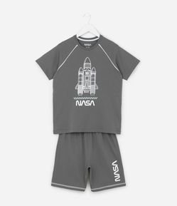 Pijama Infantil com Estampa NASA - Tam 5 a 14 Anos