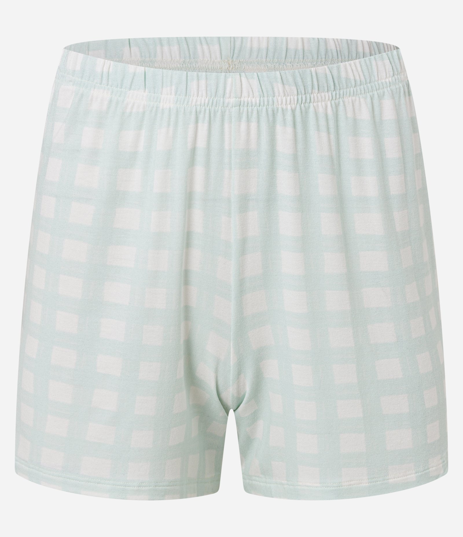 Pijama Short Doll em Viscose com Estampa Listrada e Xadrez Verde 6