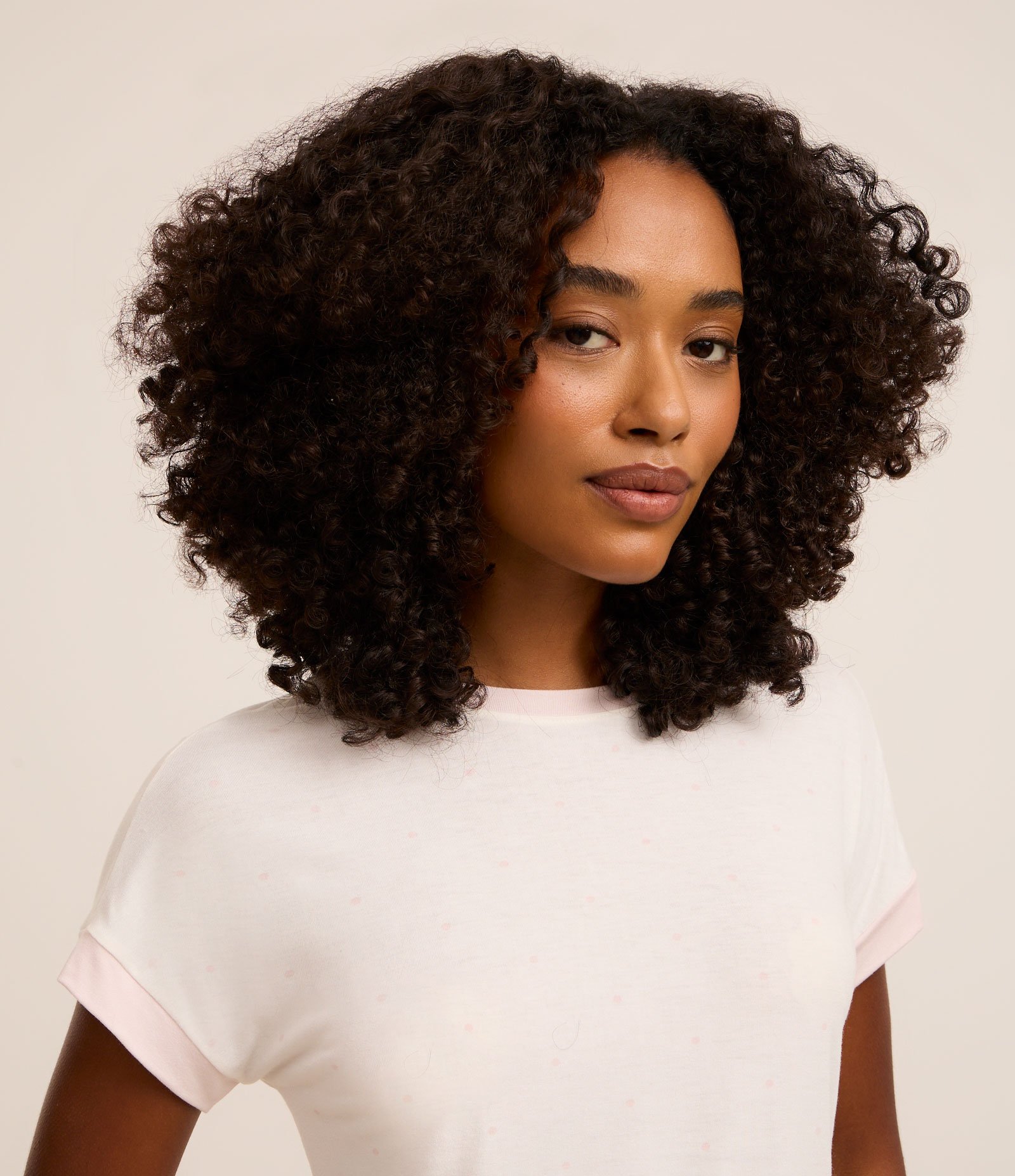 Pijama Short Doll com Estampa Listras e Poá Off White 2