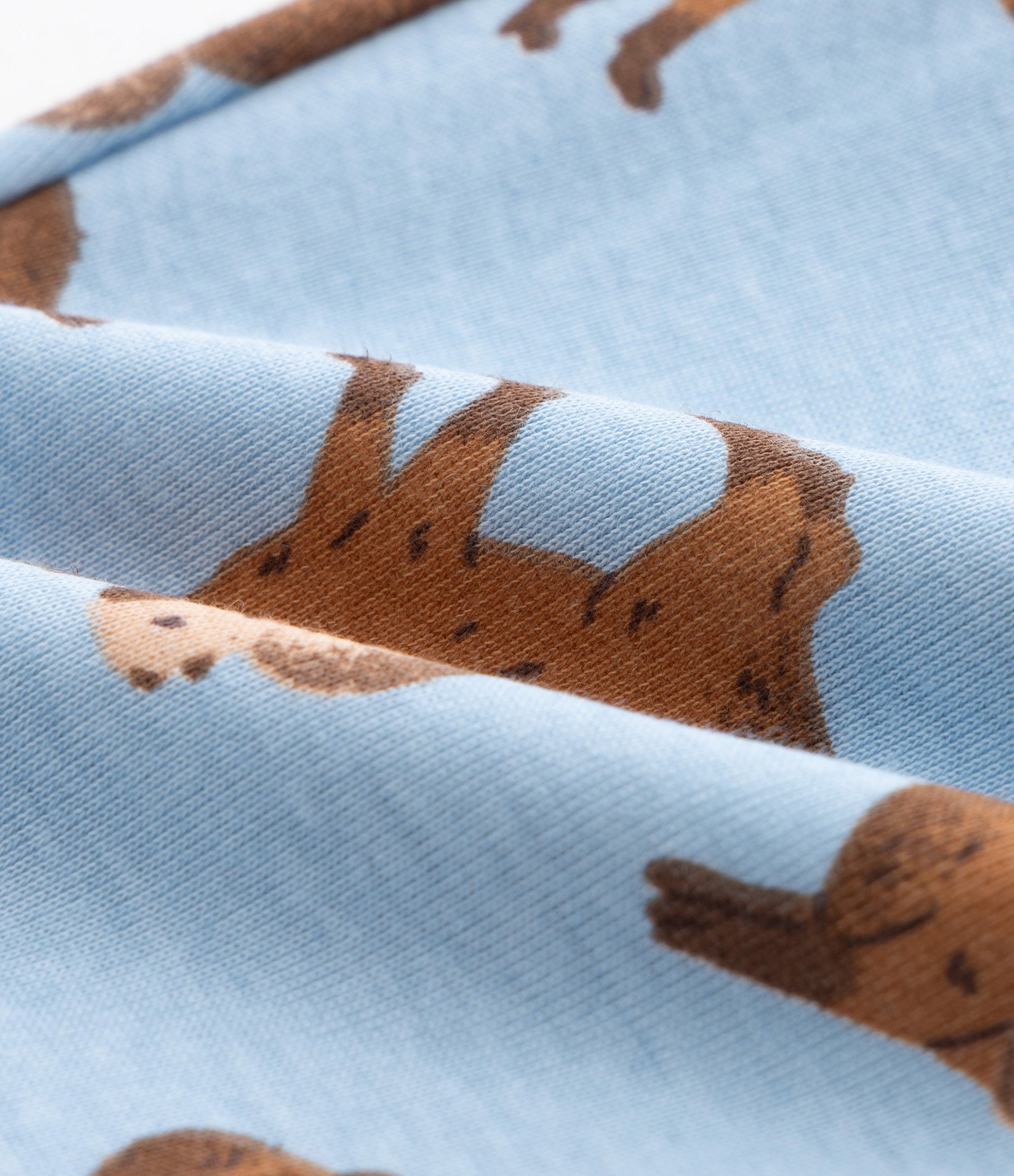 Pijama Infantil em Algodão com Estampa Capivaras - Tam 2 a 14 Anos Branco/Azul 7