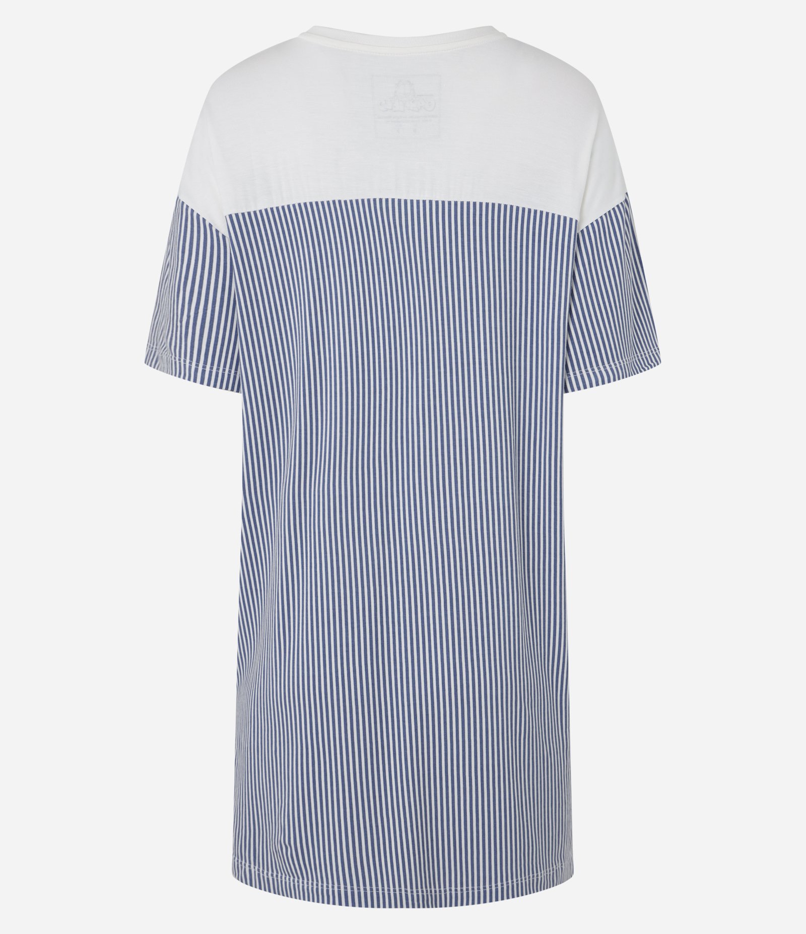 Camisola Curta em Viscose com Estampa Garfield e Listras Branco 5