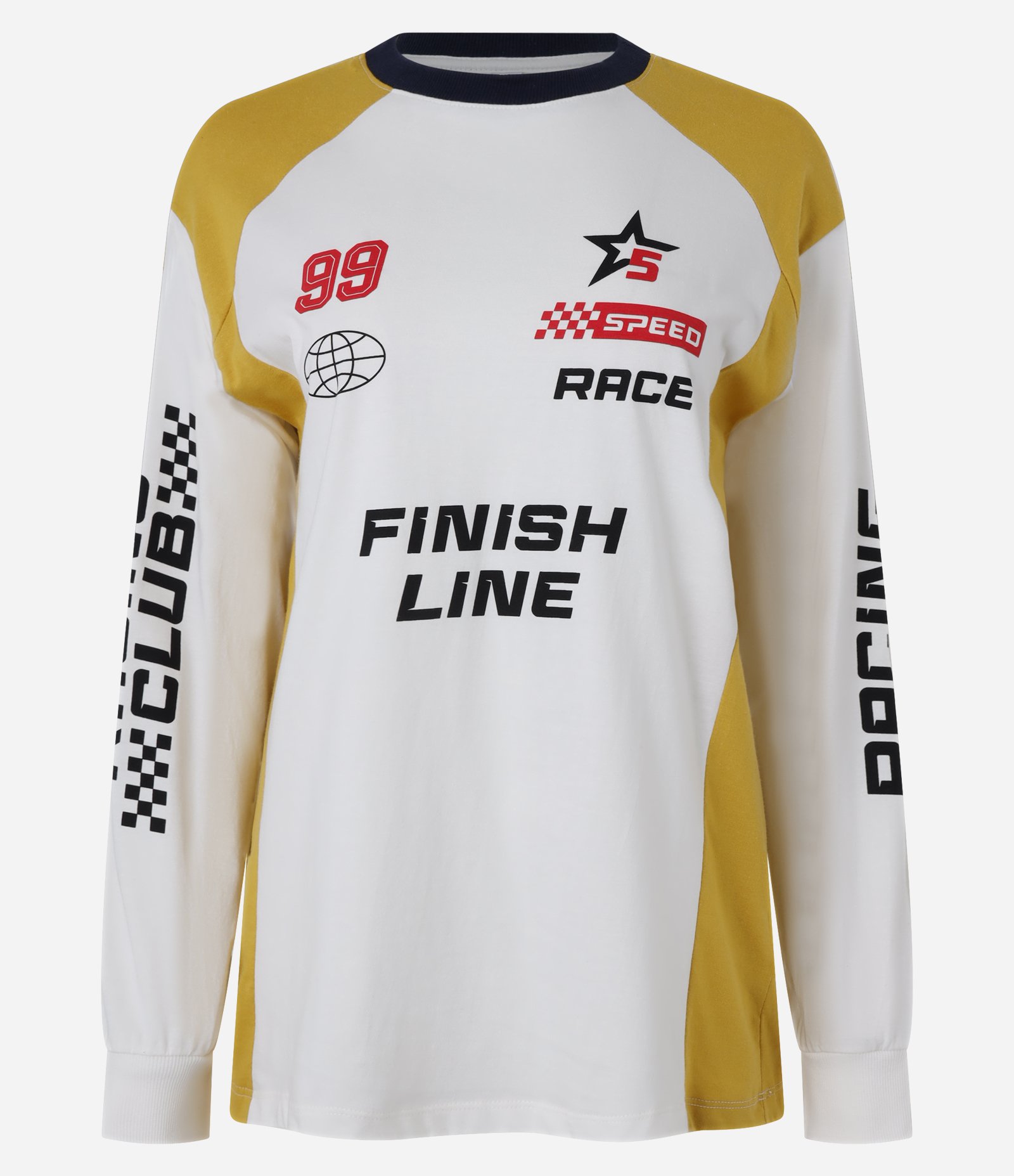 Camiseta em Algodão com Recortes Contrastante e Lettering Branco 6