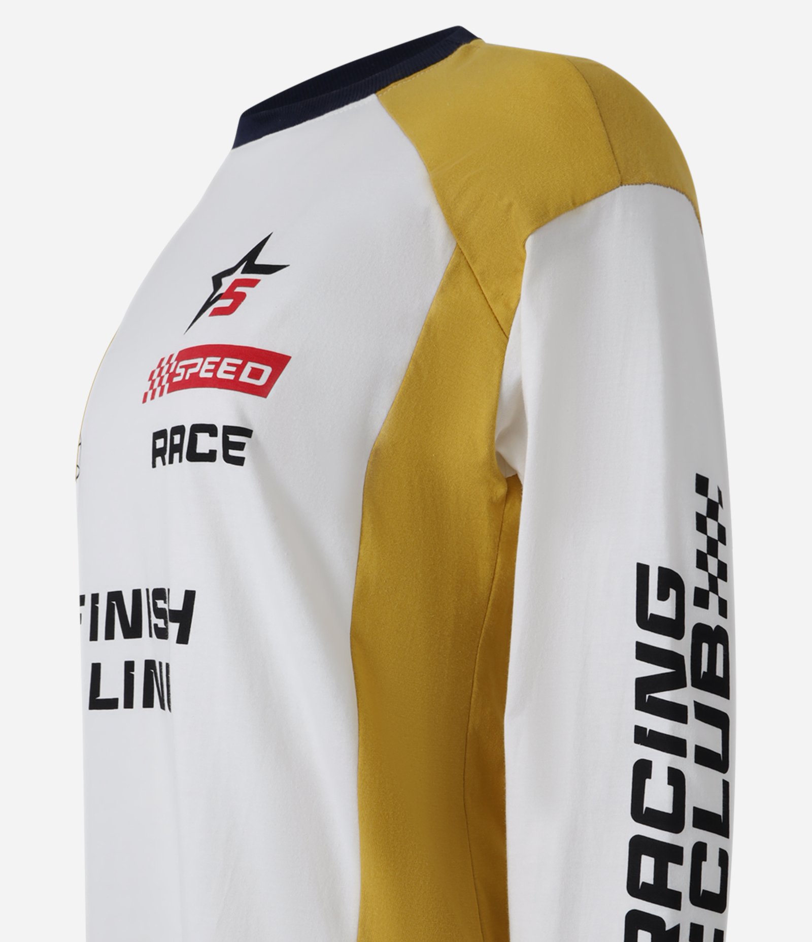 Camiseta em Algodão com Recortes Contrastante e Lettering Branco 7