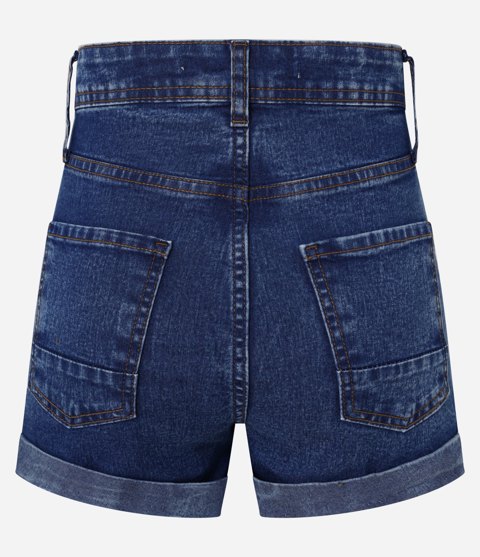 Short Hot Pants em Jeans com Cintura Alta e Barra Dobrada Médio 6
