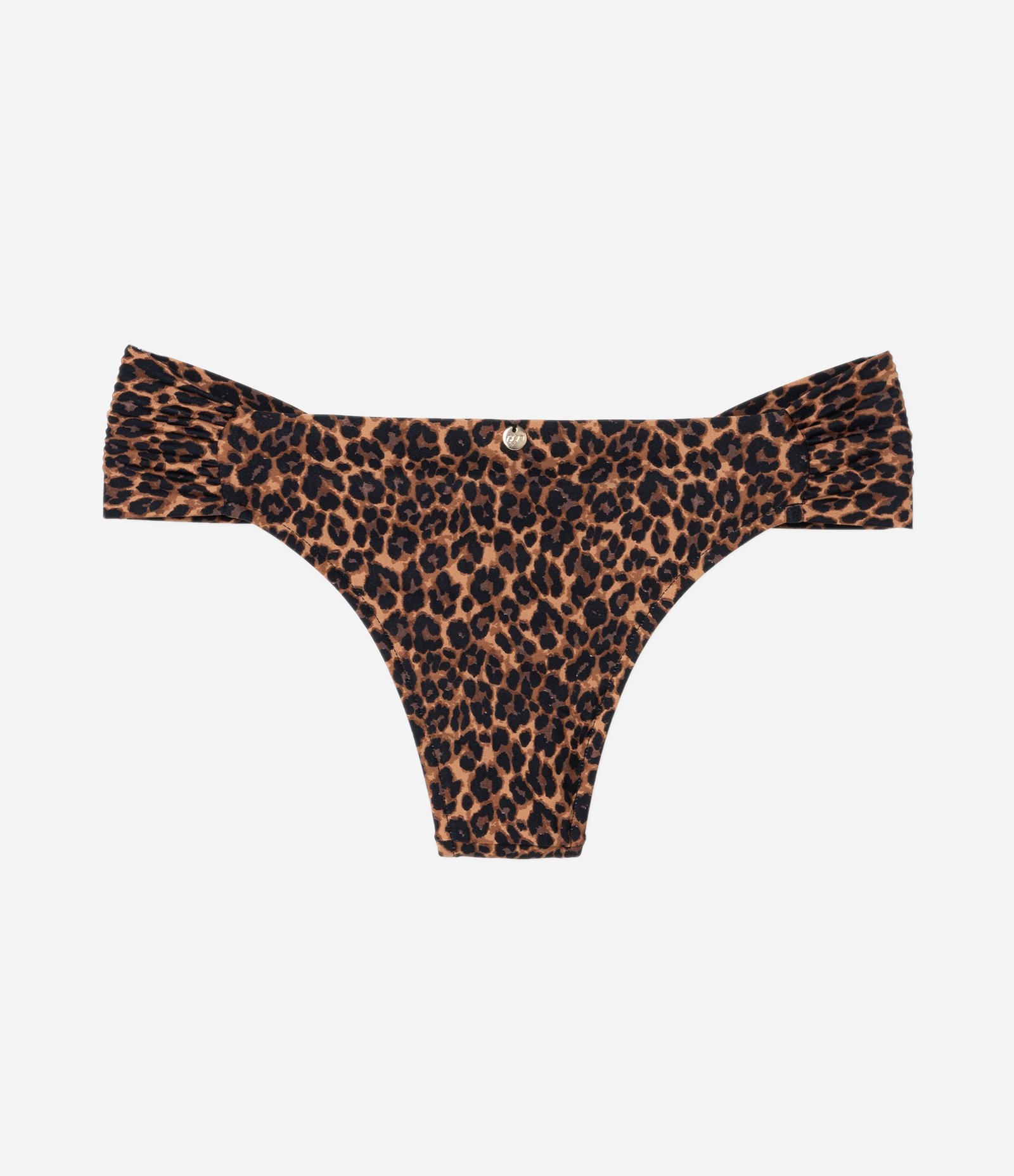 Biquíni Calcinha em Microfibra com Lateral Drapeada e Estampa Animal Print Onça Marrom 6