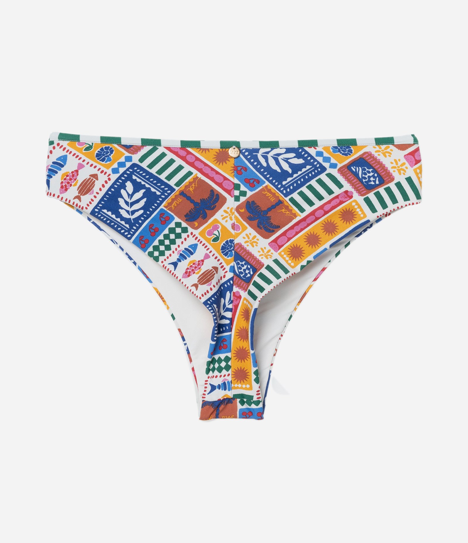 Biquíni Calcinha Hot Pants Asa Delta em Microfibra com Estampa Tropical Multicores 6