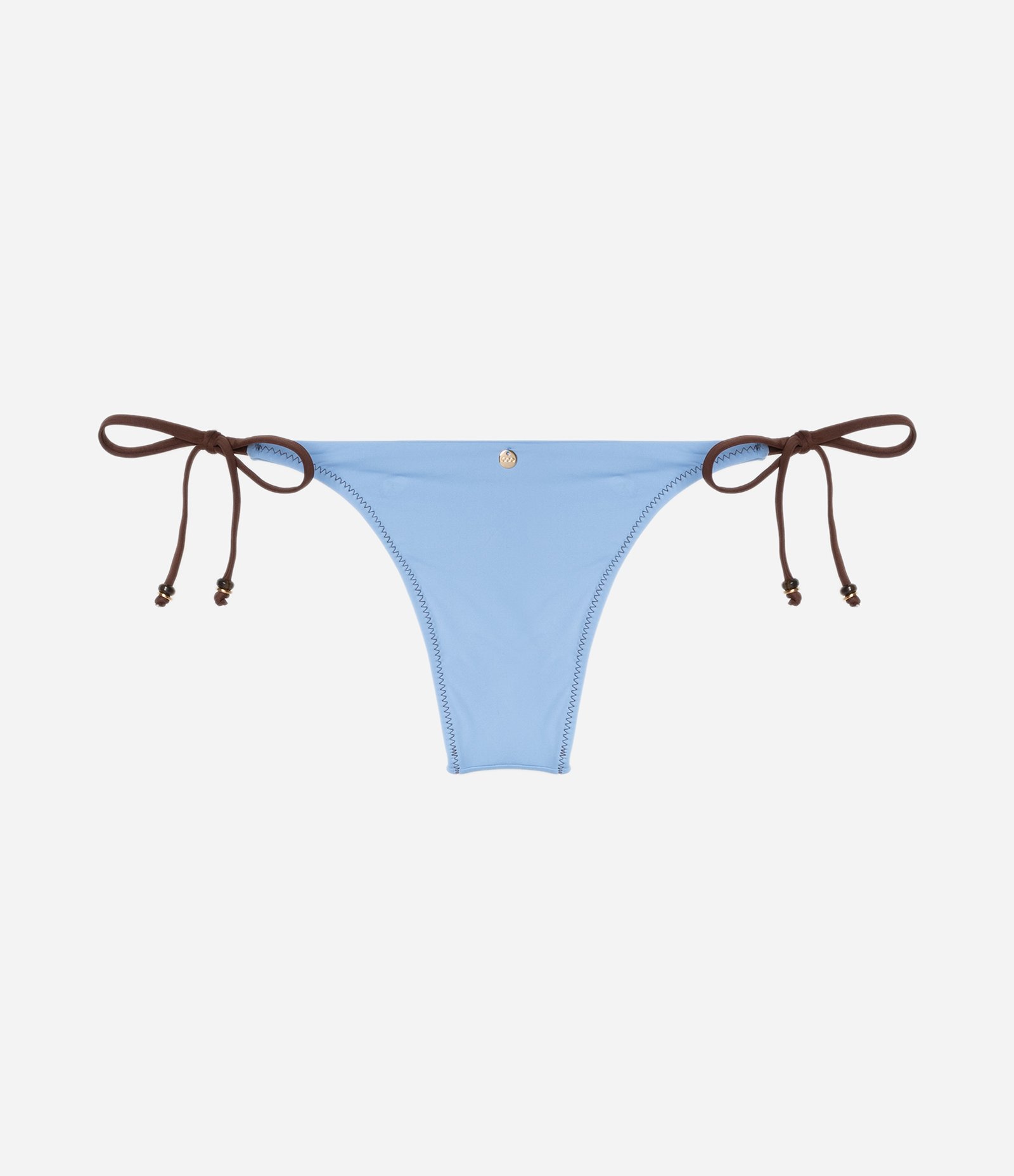 Biquíni Calcinha Lacinho em Microfibra com Ponteira de Metal Azul 6