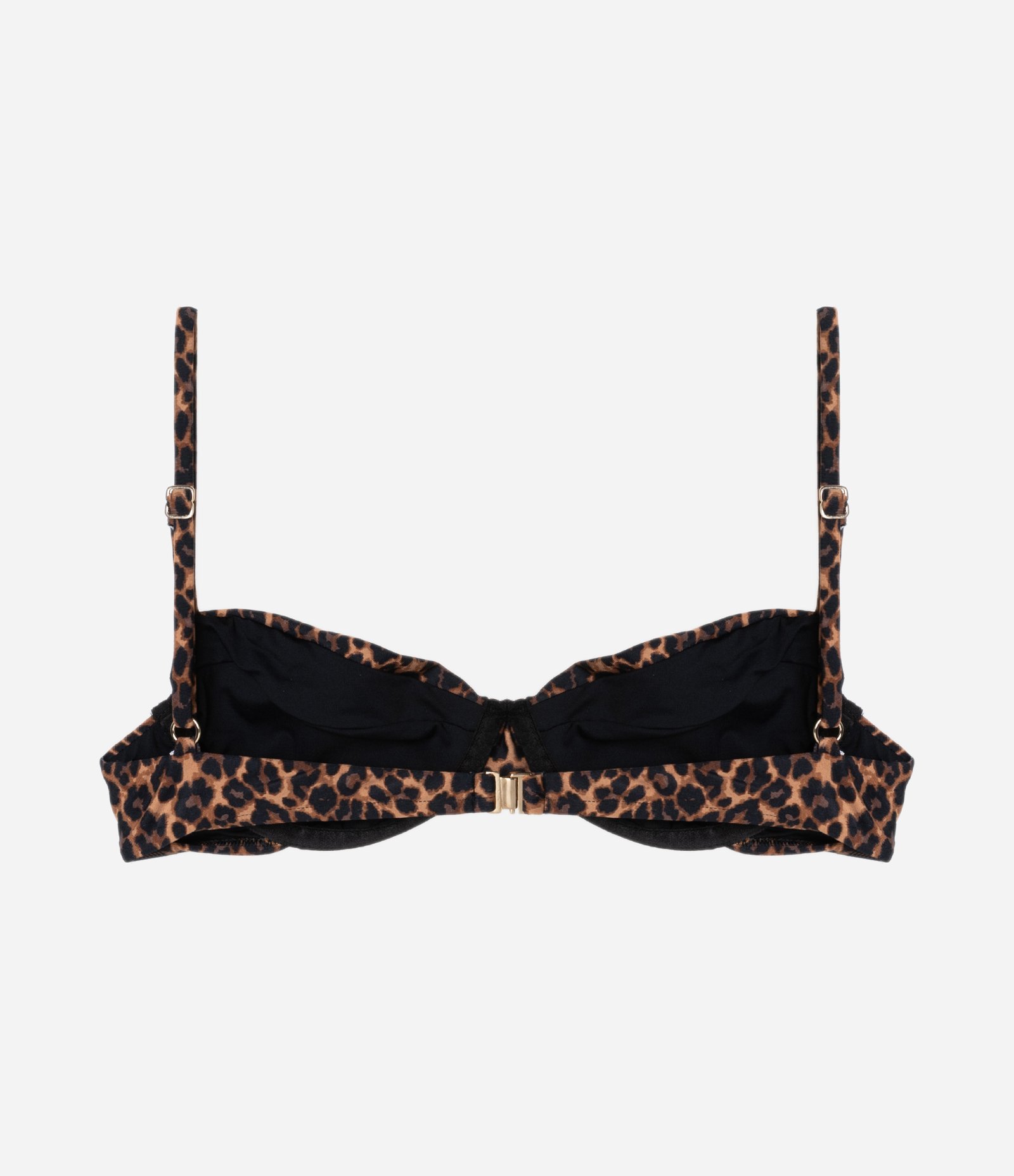 Biquíni Top Meia Taça em Microfibra Estampada de Animal Print Onça Marrom 5