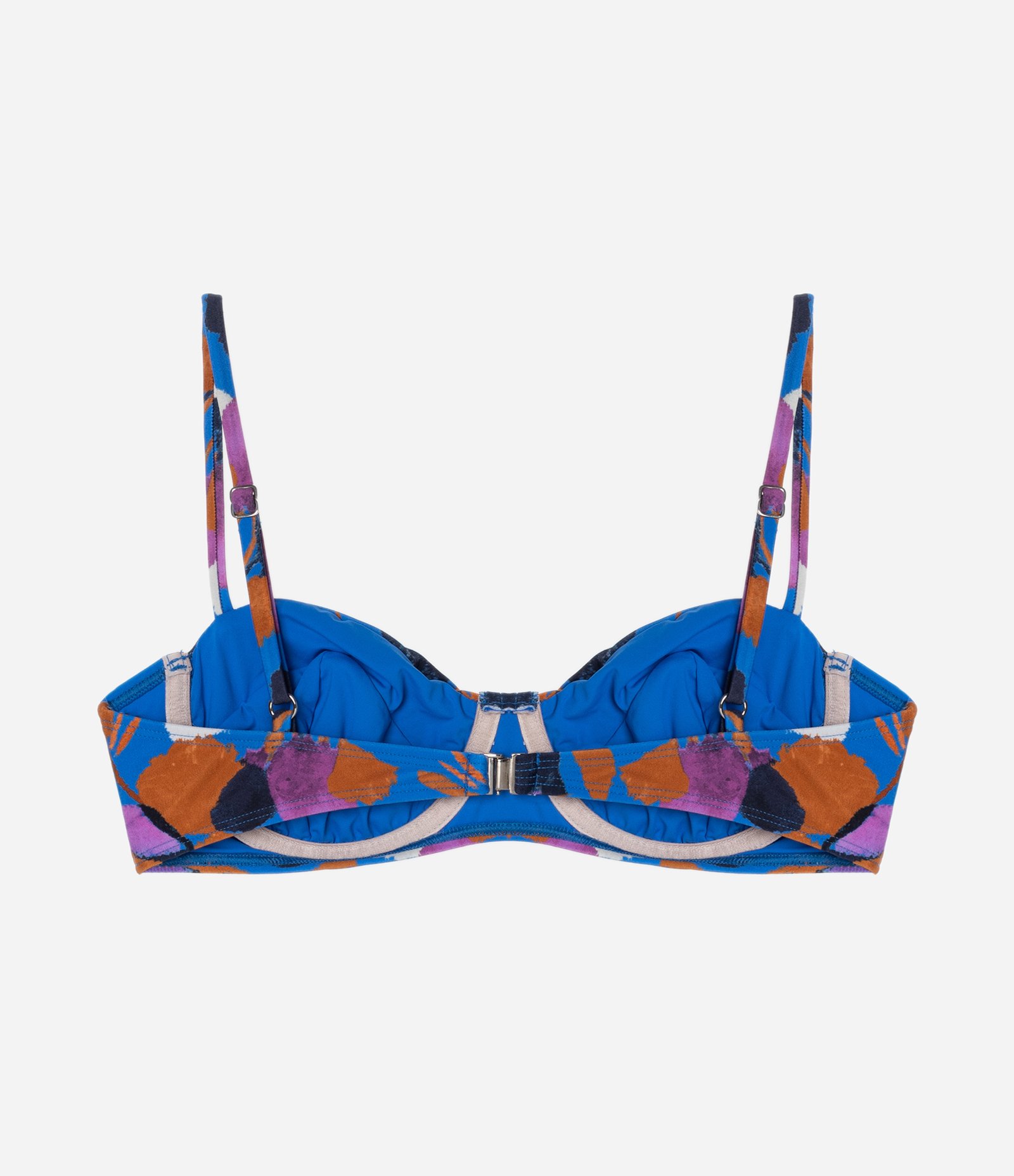 Biquíni Top Meia Taça em Microfibra com Estampa Floral Azul 6