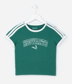 Camiseta Infantil College com Estampa Hogwarts - Tam 5 a 14 Anos