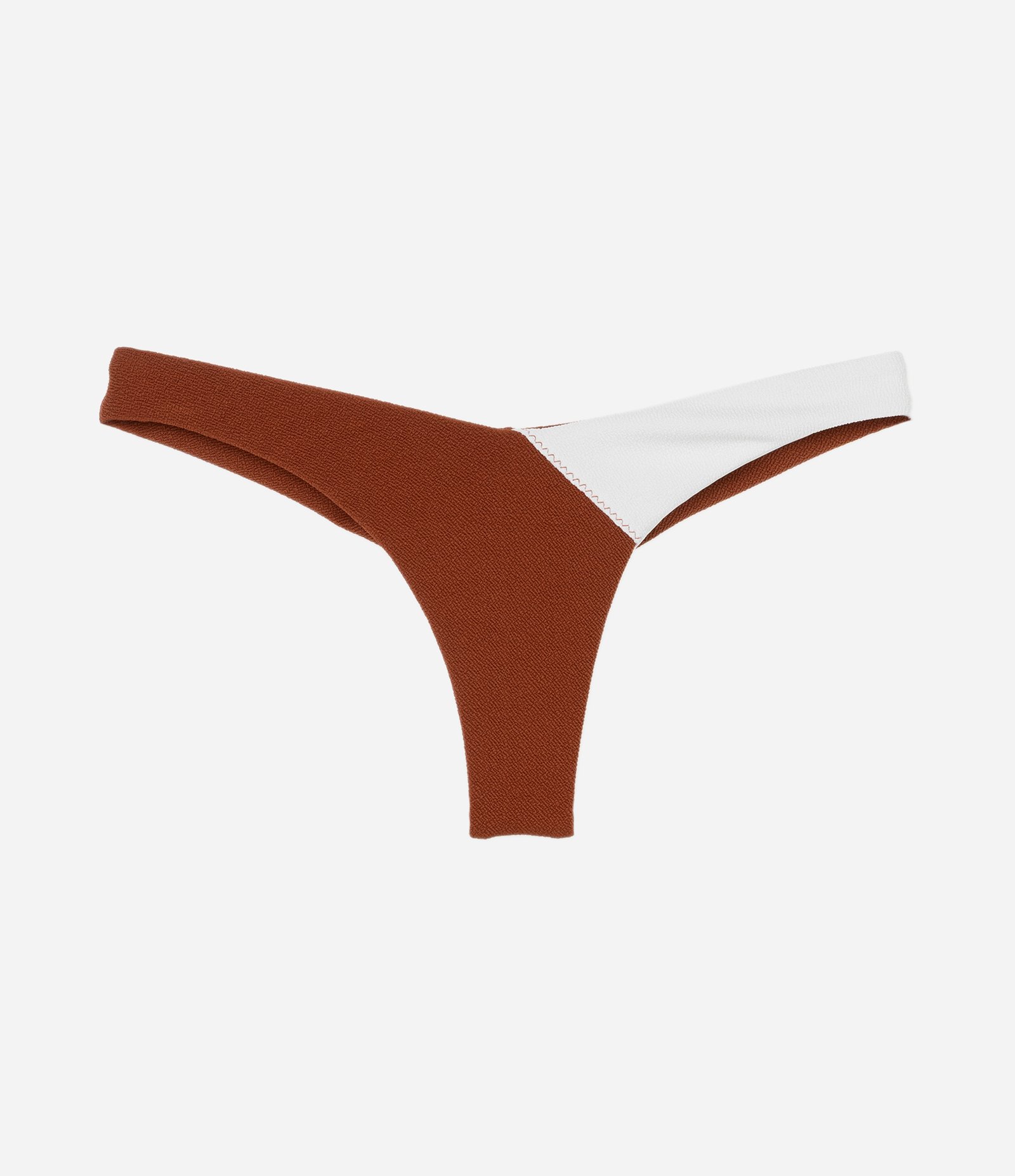 Biquíni Calcinha Asa Delta em Microfibra Texturizada com Empina Bumbum Caramelo/Off White 5