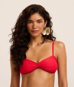 Biquíni Top Bandeau em Microfibra Canelada