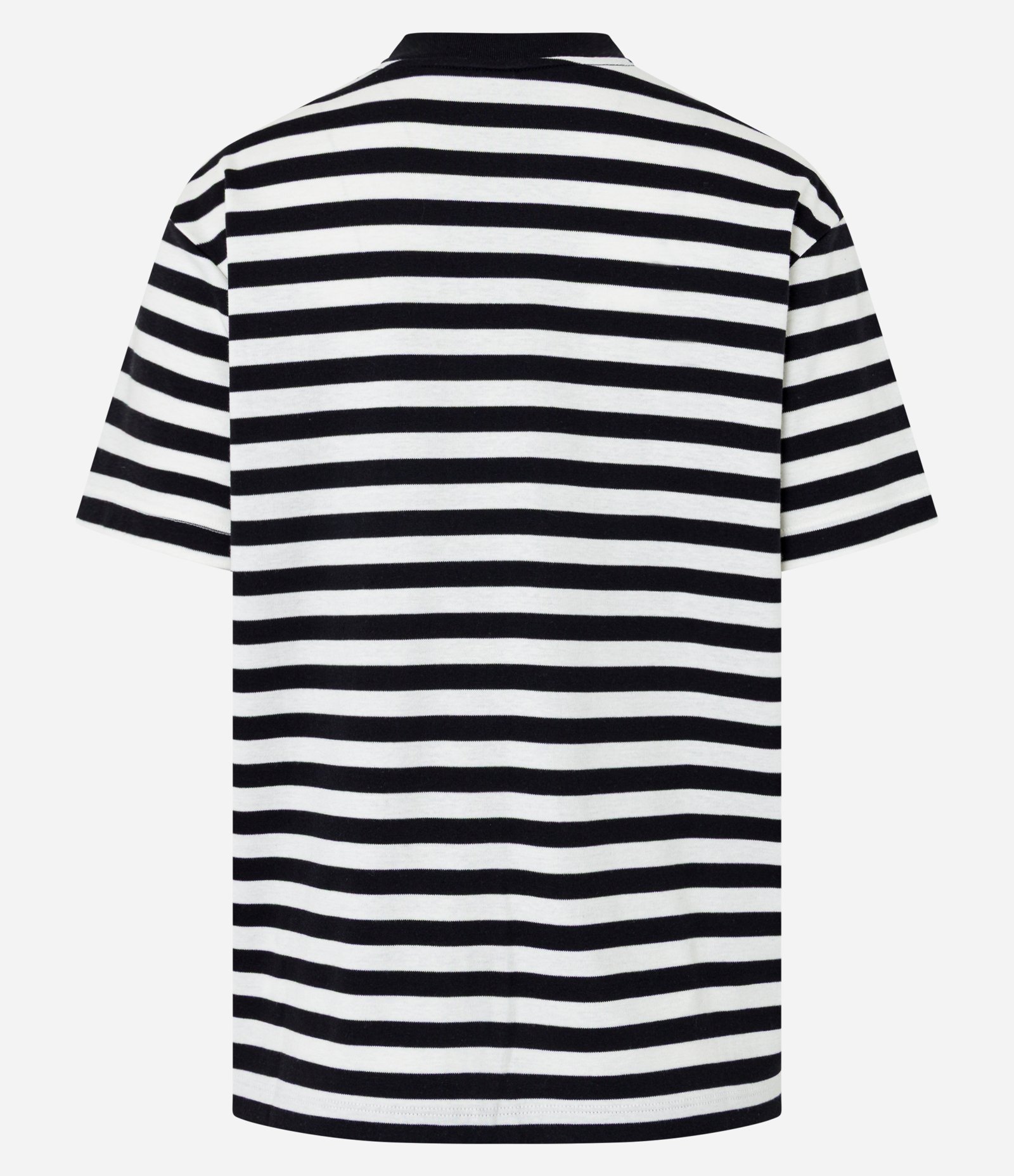 Camiseta Oversized em Algodão Peruano com Listras Horizontais Preto/Branco 6