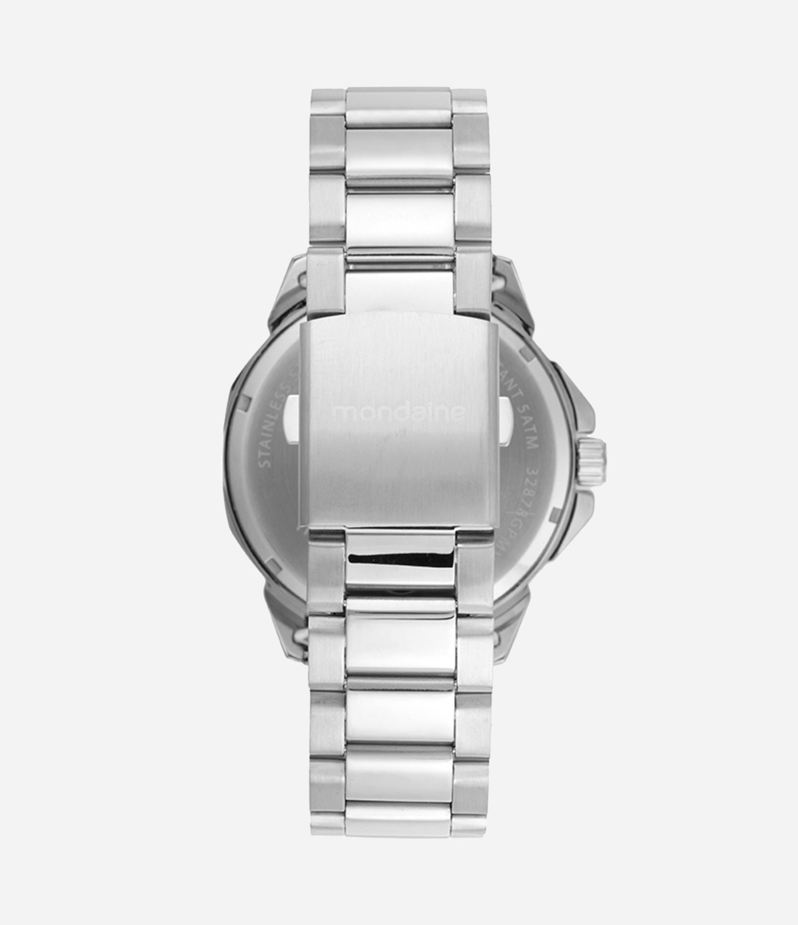 Relógio Cronógrafo Cromado Masculino Mondaine Prata 4