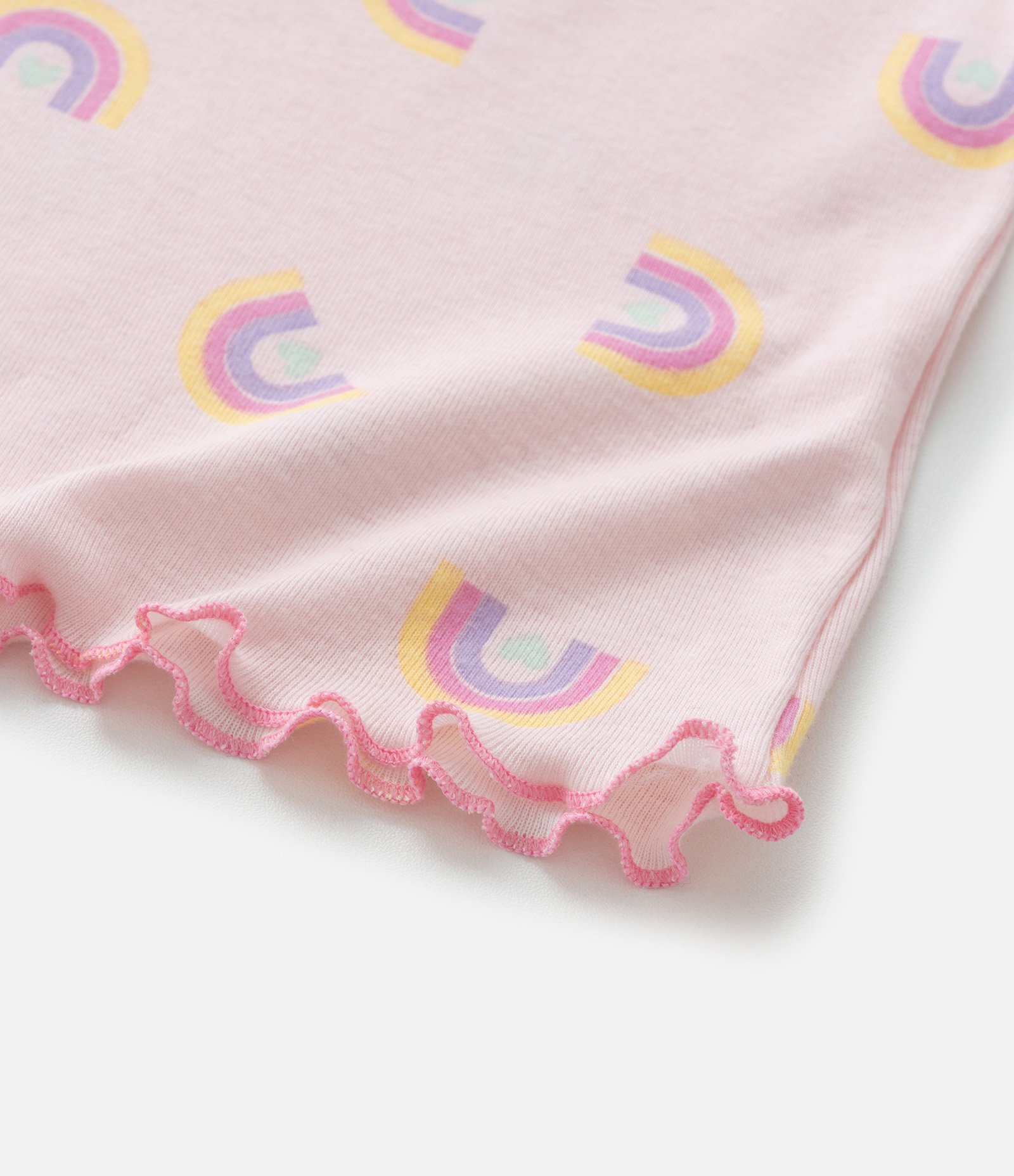 Pijama Curto Infantil com Estampa de Gatinho com Bochechas de Pompom - Tam 1 a 4 Anos Rosa claro 9