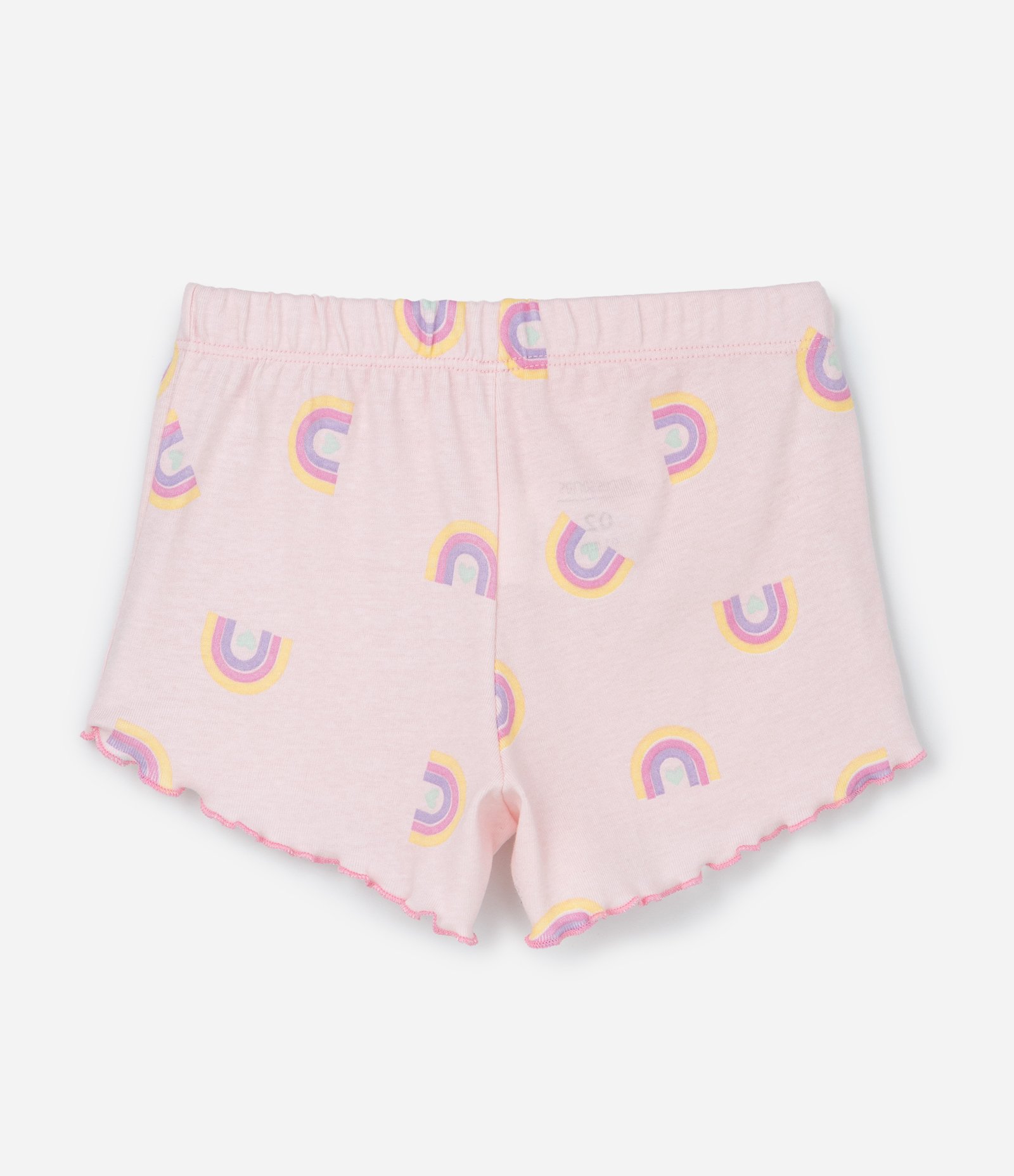 Pijama Curto Infantil com Estampa de Gatinho com Bochechas de Pompom - Tam 1 a 4 Anos Rosa claro 5