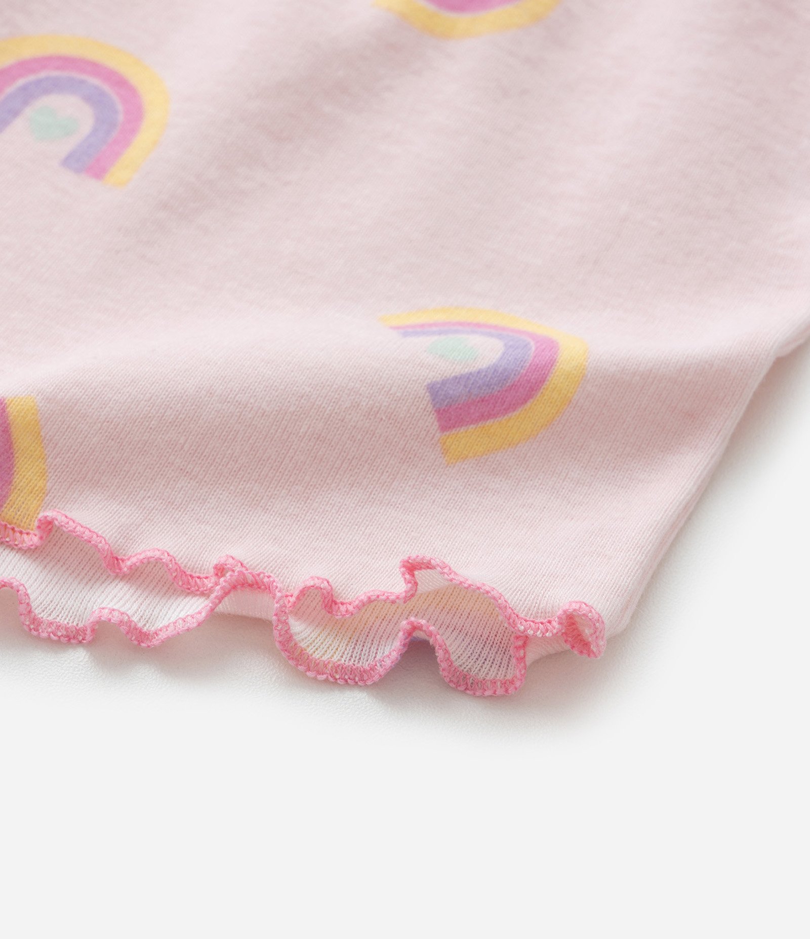 Pijama Curto Infantil com Estampa de Gatinho com Bochechas de Pompom - Tam 1 a 4 Anos Rosa claro 6