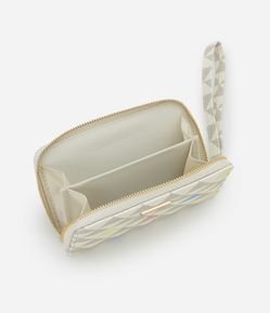 Carteira Pequena com Estampa Triangular e Alça