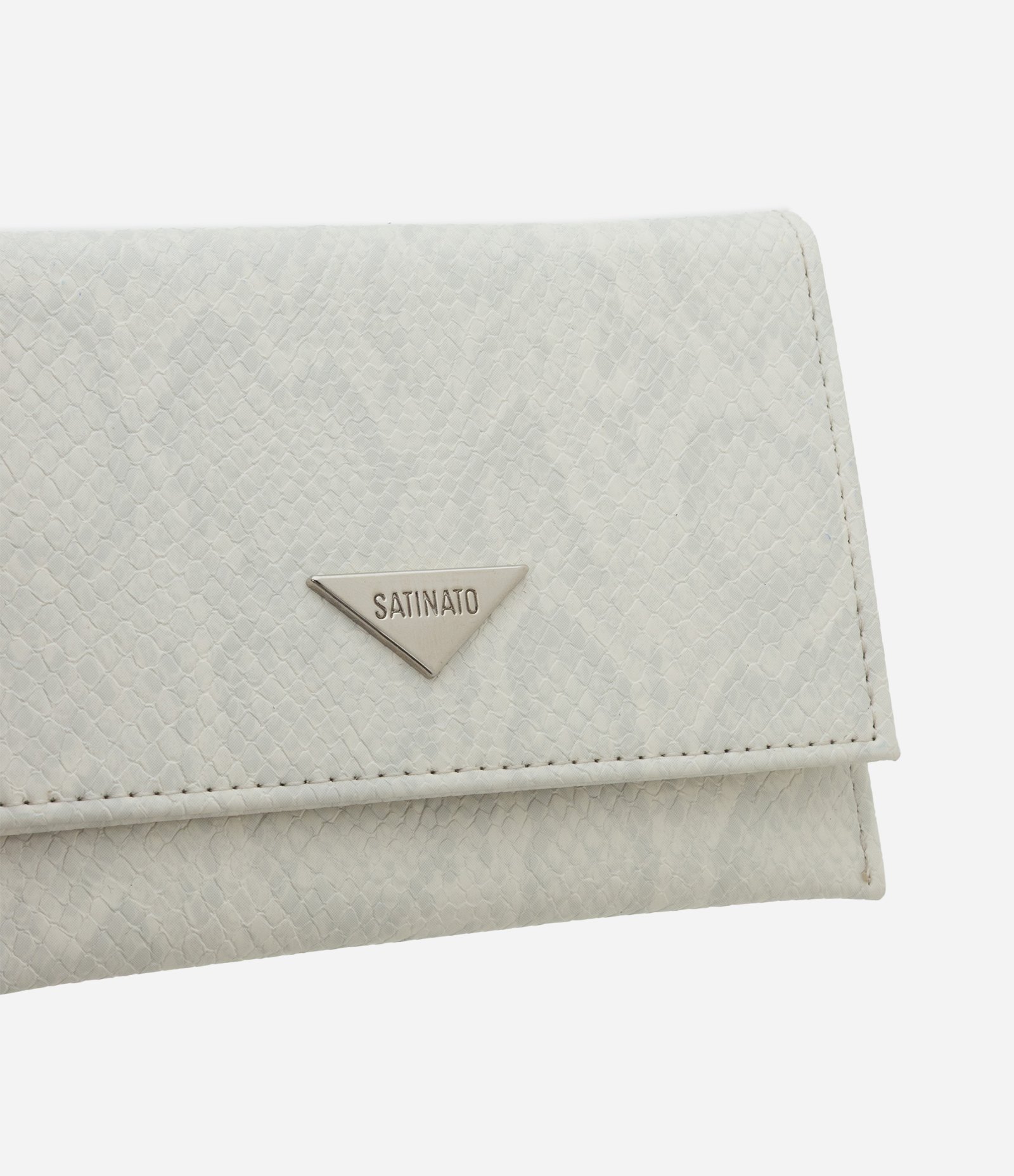 Carteira Envelope Pequena com Estampa Animal Print Cobra Off White 4