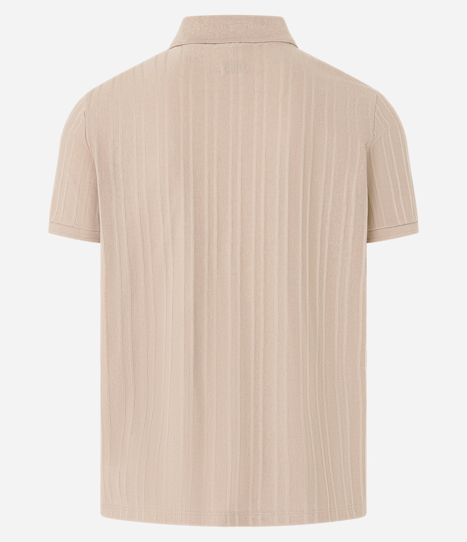 Camisa Polo em Jacquard com Textura Vertical Marrom 3
