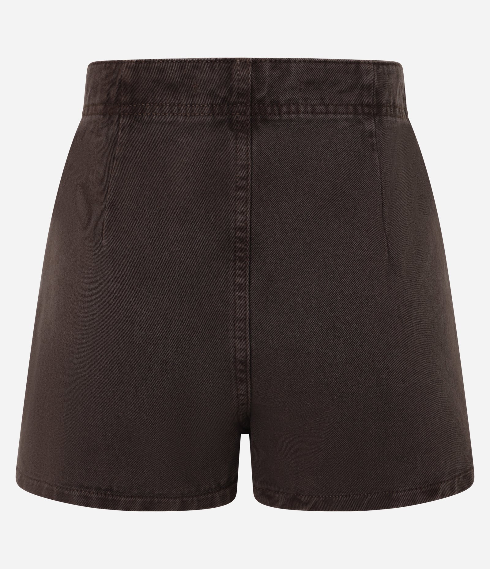 Short Saia em Sarja com Vista de Botões Marrom 6