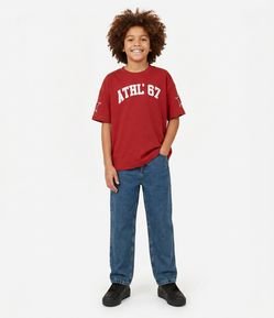 Calça Baggy Infantil em Jeans - Tam 5 a 14 Anos