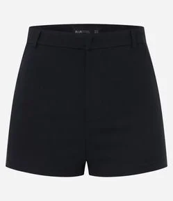 Short Curto em Bengaline com Passantes no Cós
