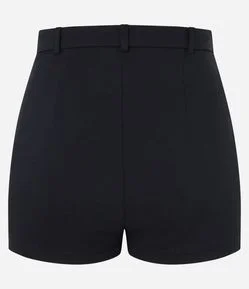 Short Curto em Bengaline com Passantes no Cós