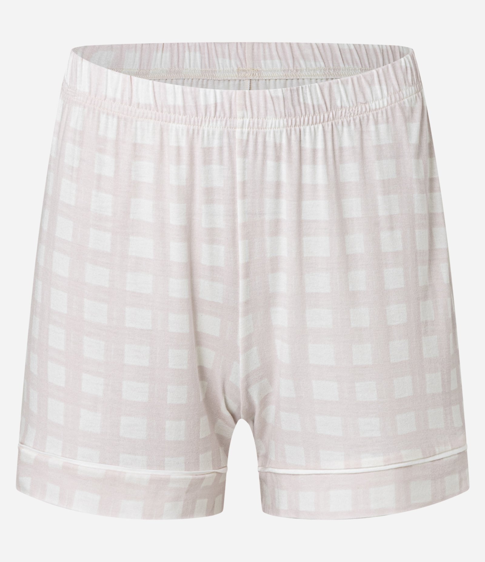 Pijama Short Doll em Viscose com Estampa Xadrez Vichy Rosa 7